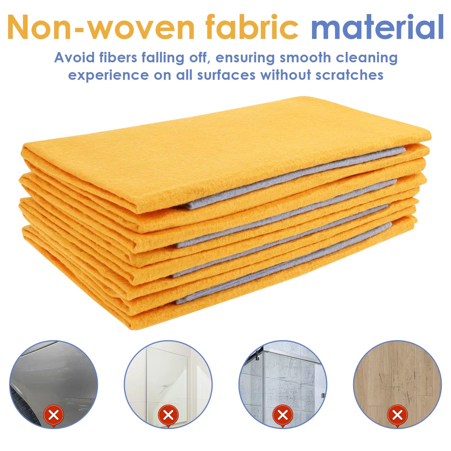 16/8 Pcs Ultra Absorbent Cleaning Shammy Reusable Kitchen Wipe Rags Household Bathroom Car Cleaning Towels Multi-Purpose